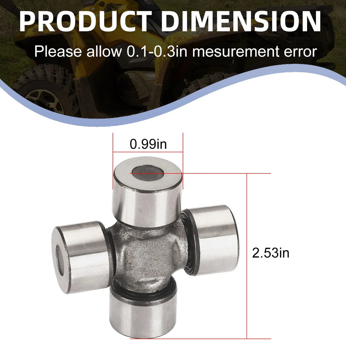 Rear Drive Shaft U-Joint Kit for Can-Am Outlander 450 500 570 650 800 1000 (2003–2023)