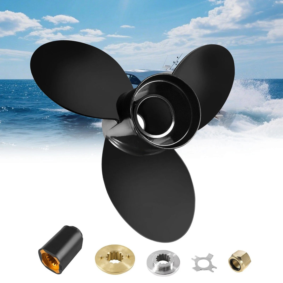 11 1/4 X 10 - 48-73132A45 Fit Mercury 25-70HP Outboard Propeller 13 Tooth,RH