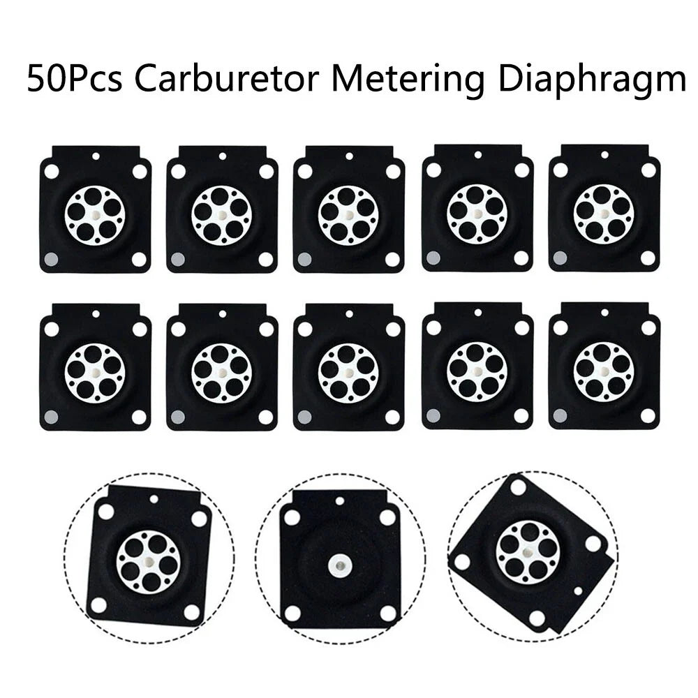 50Pcs Carburetor Metering Diaphragm for ZAMA RB-99 RB-100 (Replace A015053)