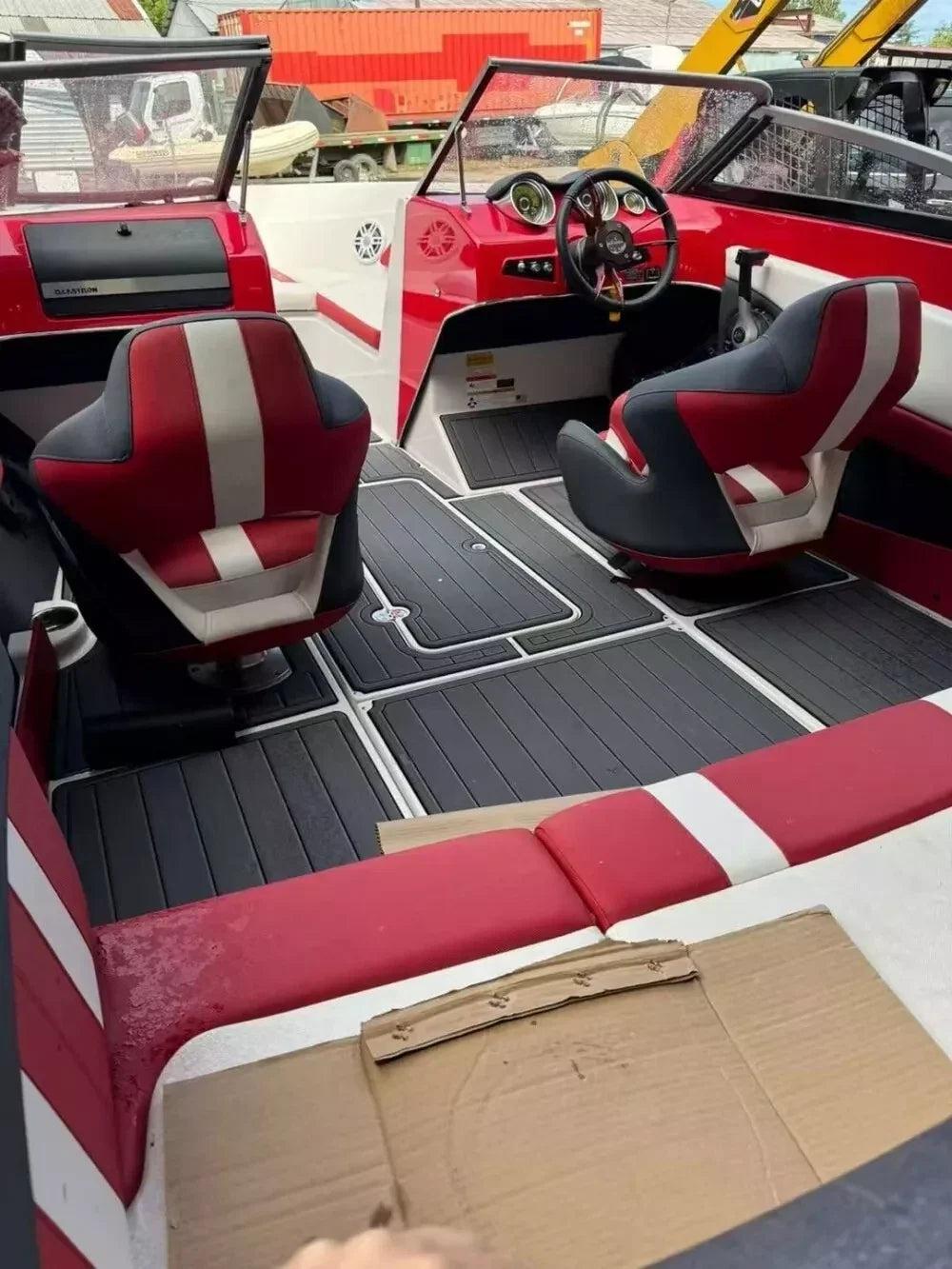 EVA Foam Teak Floor Mat for Glastron GT205 (2013)