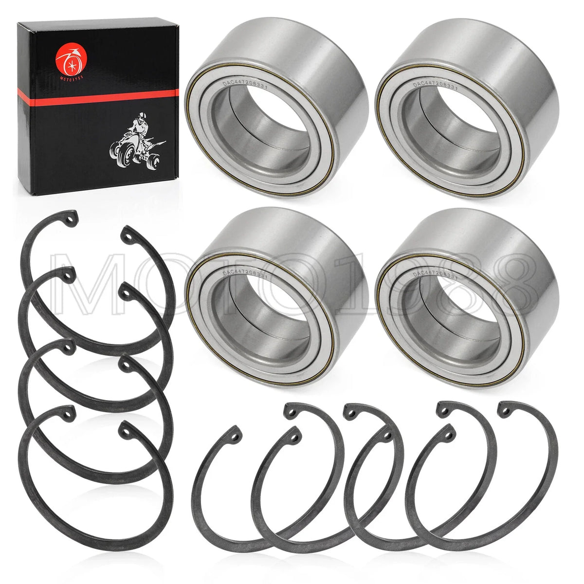 Set of 4 Front & Rear Wheel Bearings for Polaris Sportsman 550 (2009–2014) 3514627