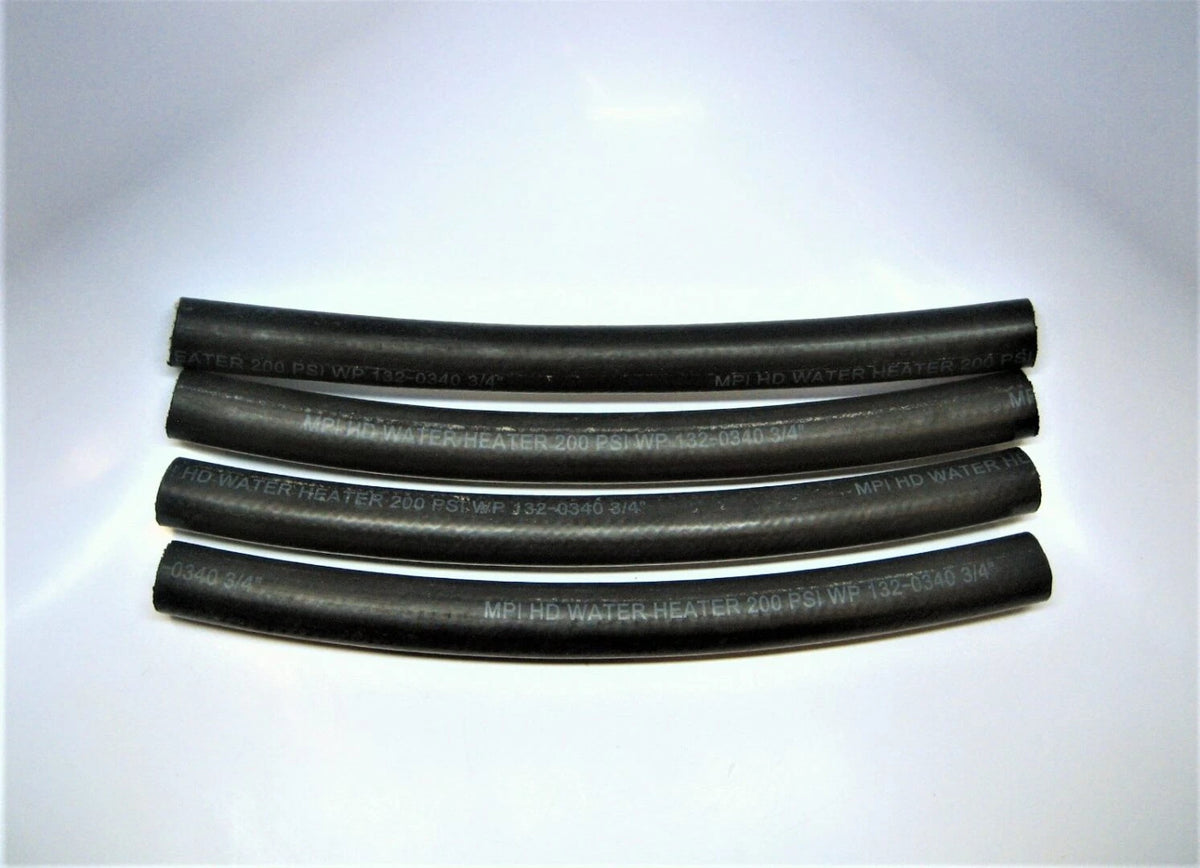 MPI 132-0340 4 Pack Marine 3/4" ID X 13-1/2" L 200 PSI Water Heater Hoses