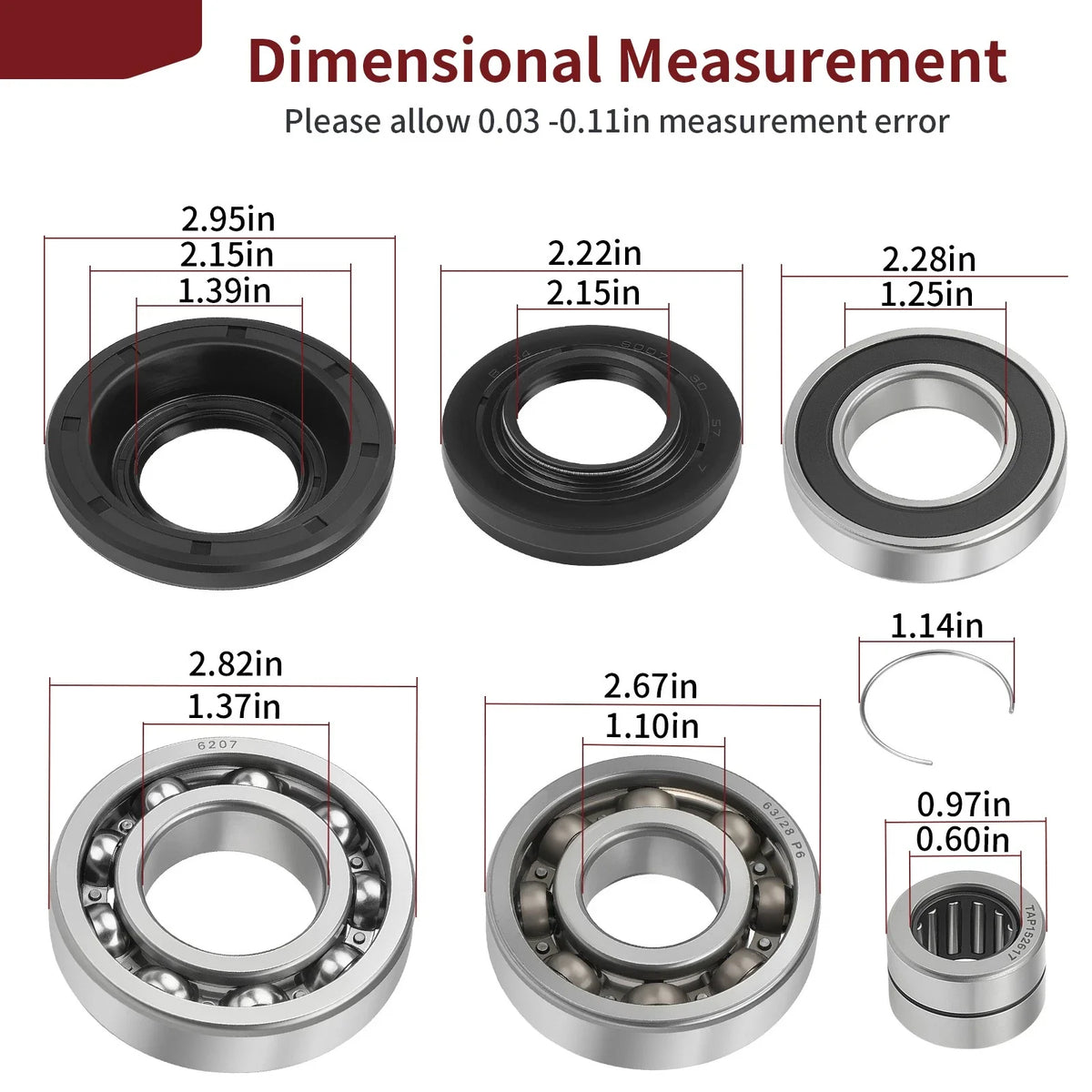 Rear Differential Bearing Seal Kit for Honda Rancher 420 TRX420FA5/FA6 (2015–2024)