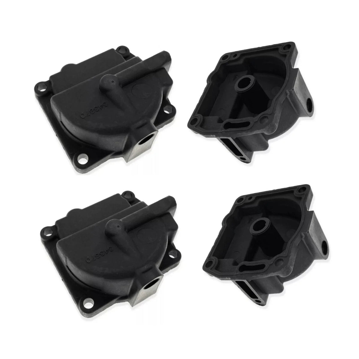 Set of 4 Carburetor Bowls for Johnson Evinrude 90-105 HP (433000, 766418)