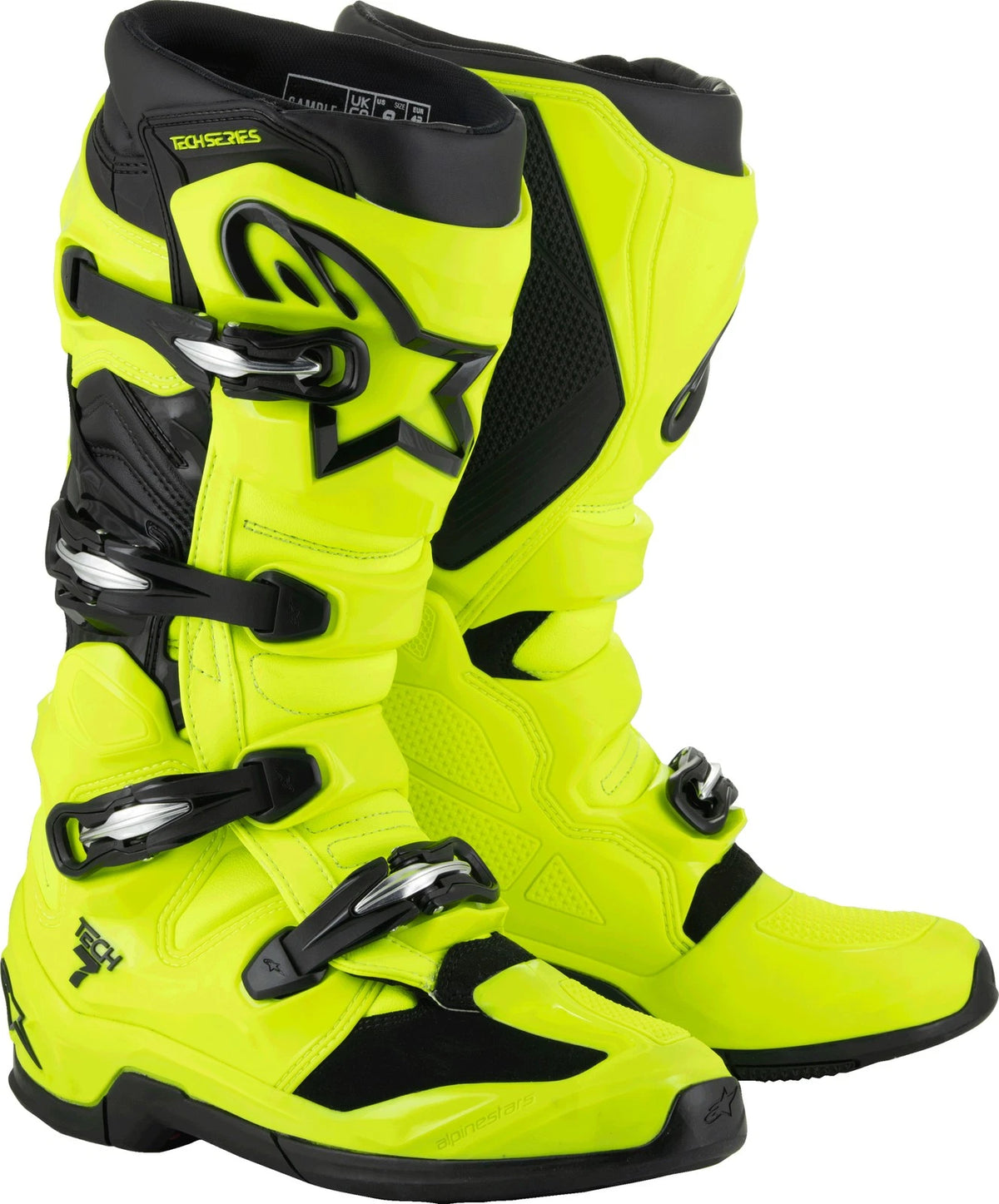 Alpinestars Tech 7 Off-Road Motorcycle Boots US 12 Fluorescent Yellow/Black