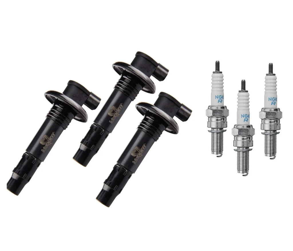 3-Pack Ignition Coil & Spark Plug for SeaDoo GTX GTI RXP RXT Wake 4-TEC