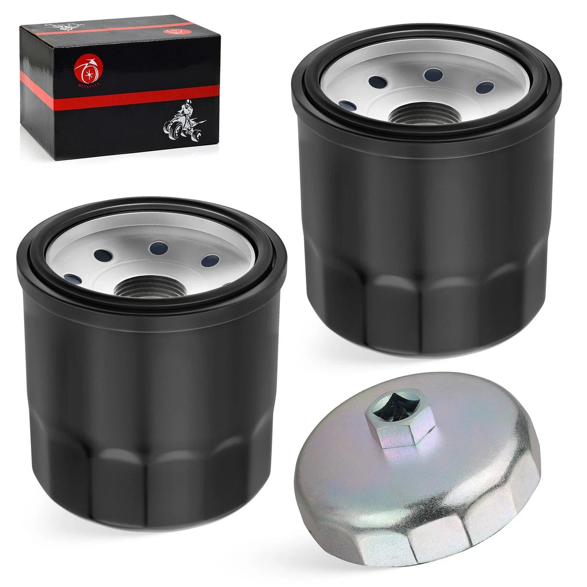 2X Oil Filter for Kawasaki Brute Force 750 KVF750 (2005–2019, 2021–2024)