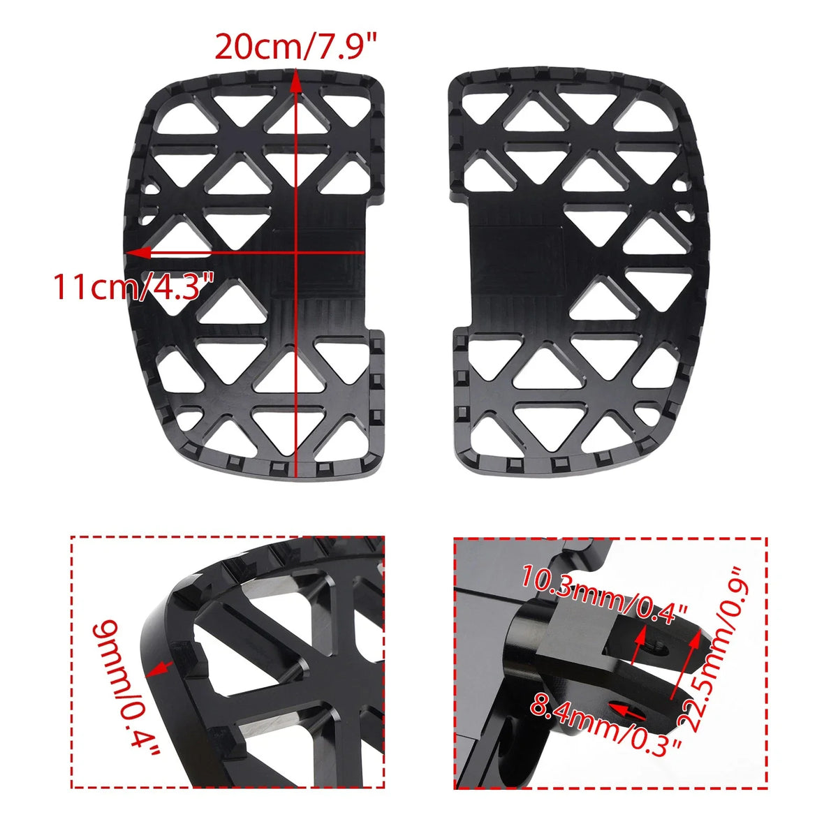Front Footrests Foot Pegs for Yamaha Bolt / Bolt R-Spec / XV950R (2014–2024)