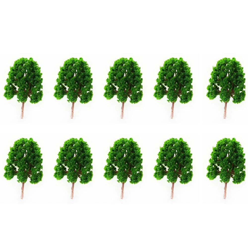 10Pcs 2.95" Model Trees for Garden Train Railroad Miniature Scenery