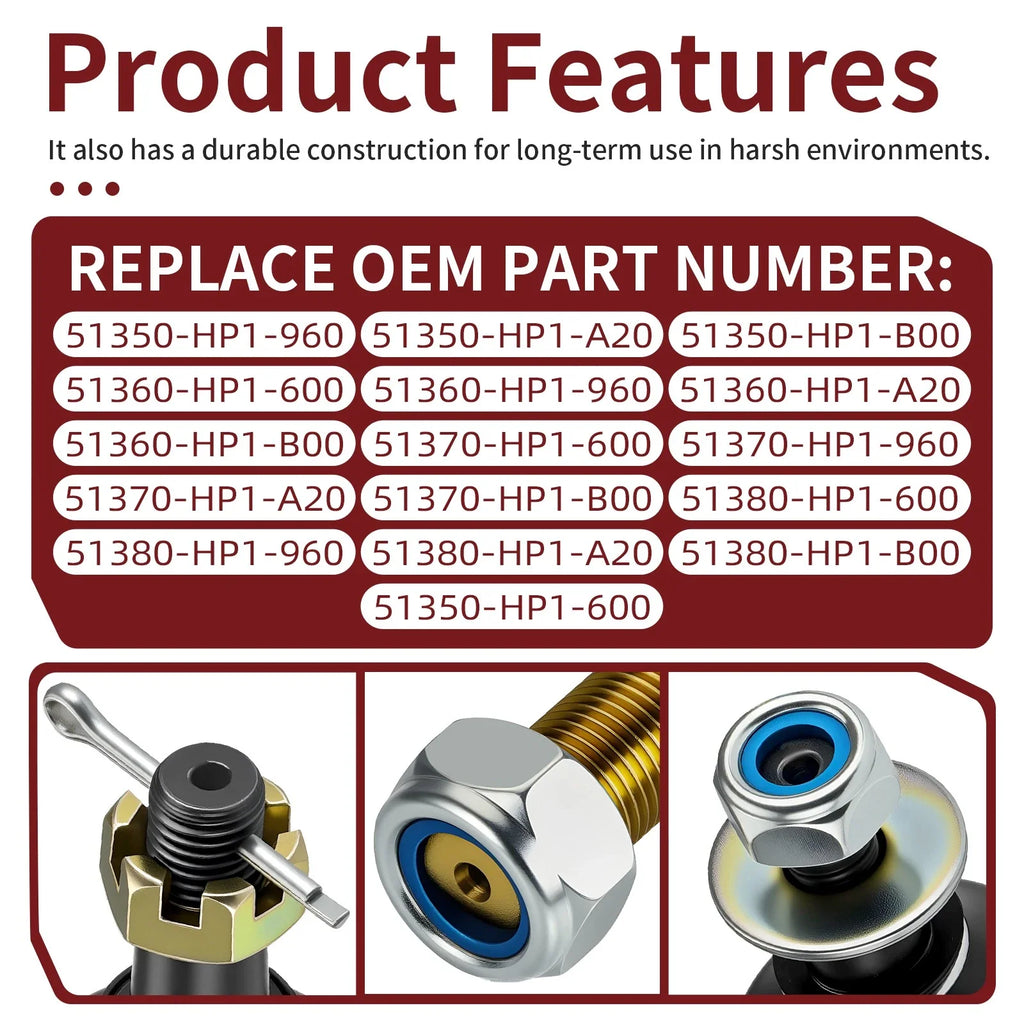 Adjustable A-Arm Ball Joints for Honda TRX450R/TRX450ER (2006–2014)