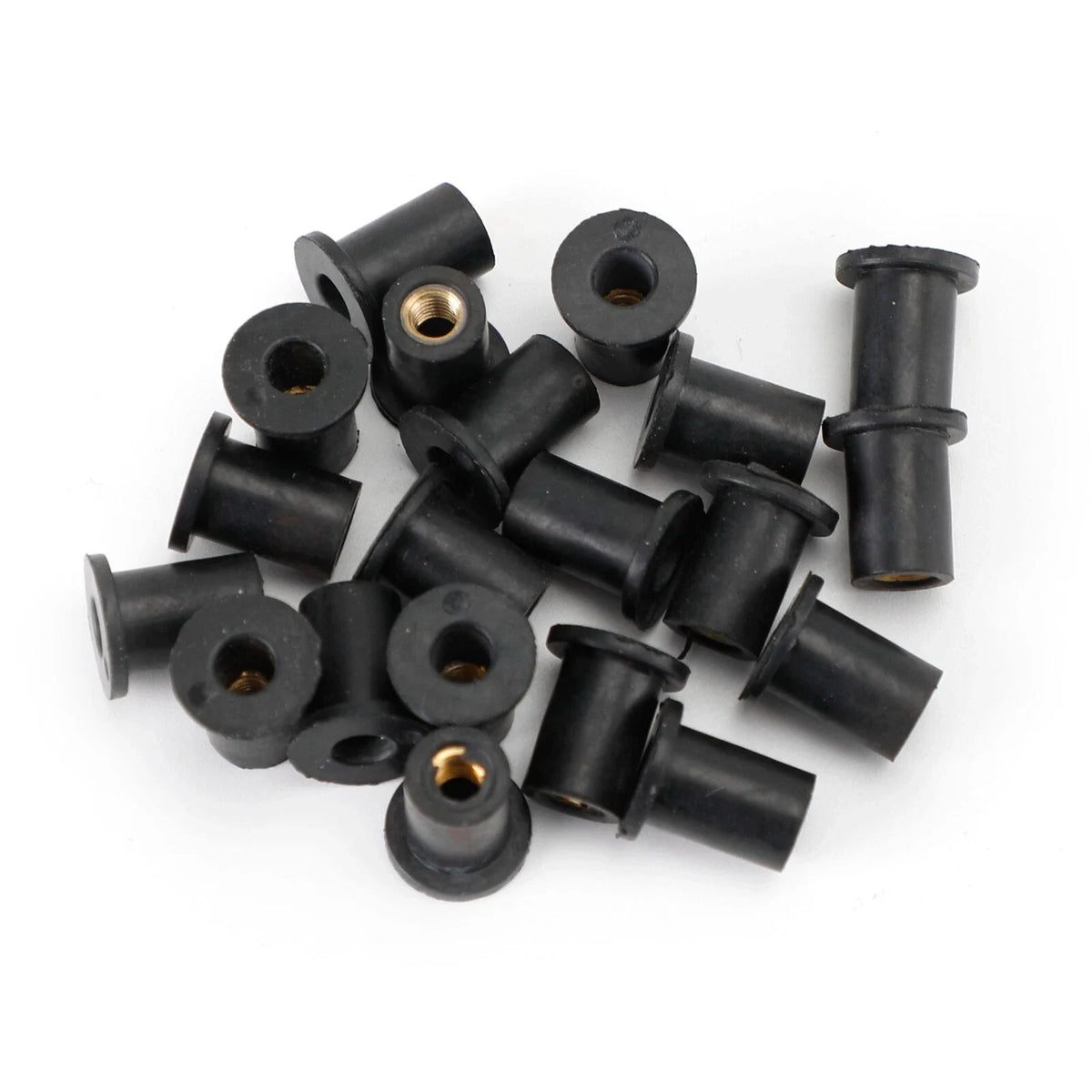 Pack of 20 M4 Rubber Well Nuts for Fairing & Screen Fixing (8mm Hole)