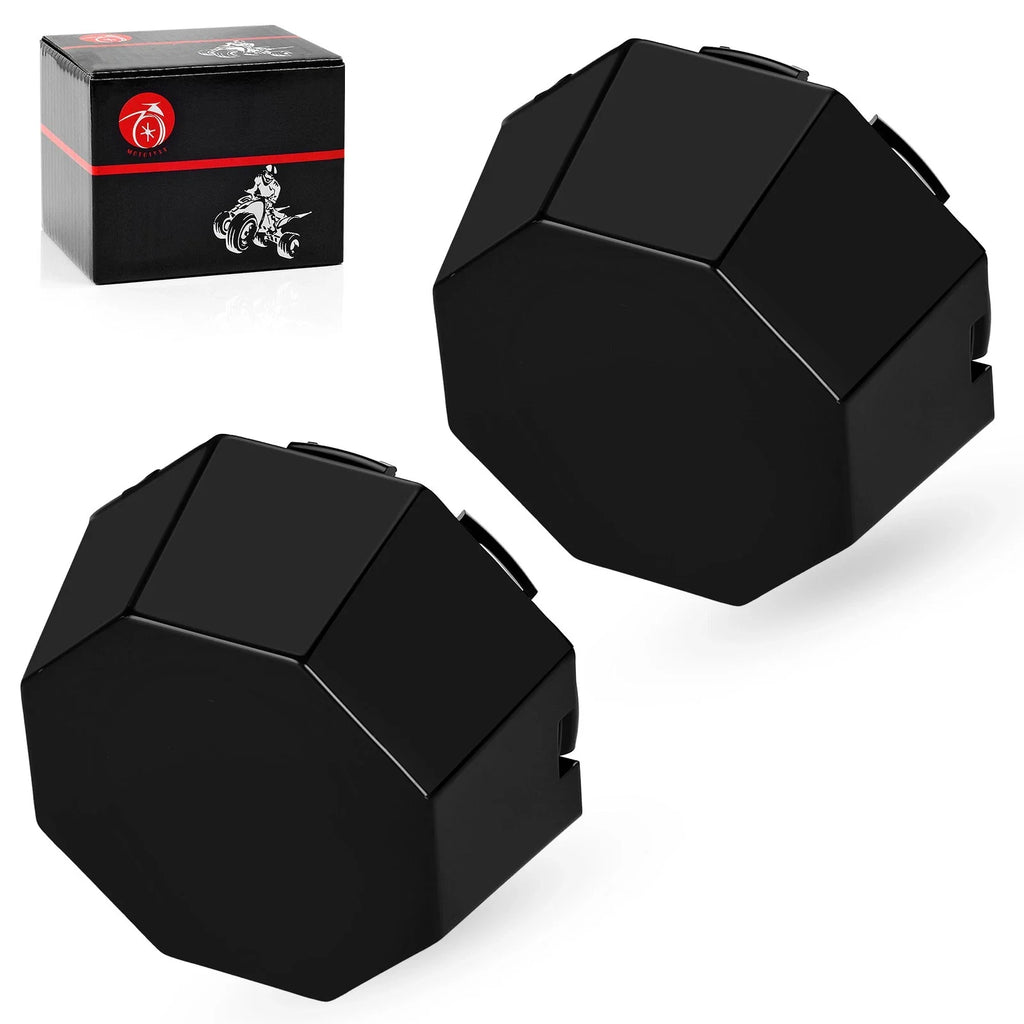 2Pcs Matte Black Hub Cap Cover for Polaris Sportsman 570 (2015–2025) 5451374-458