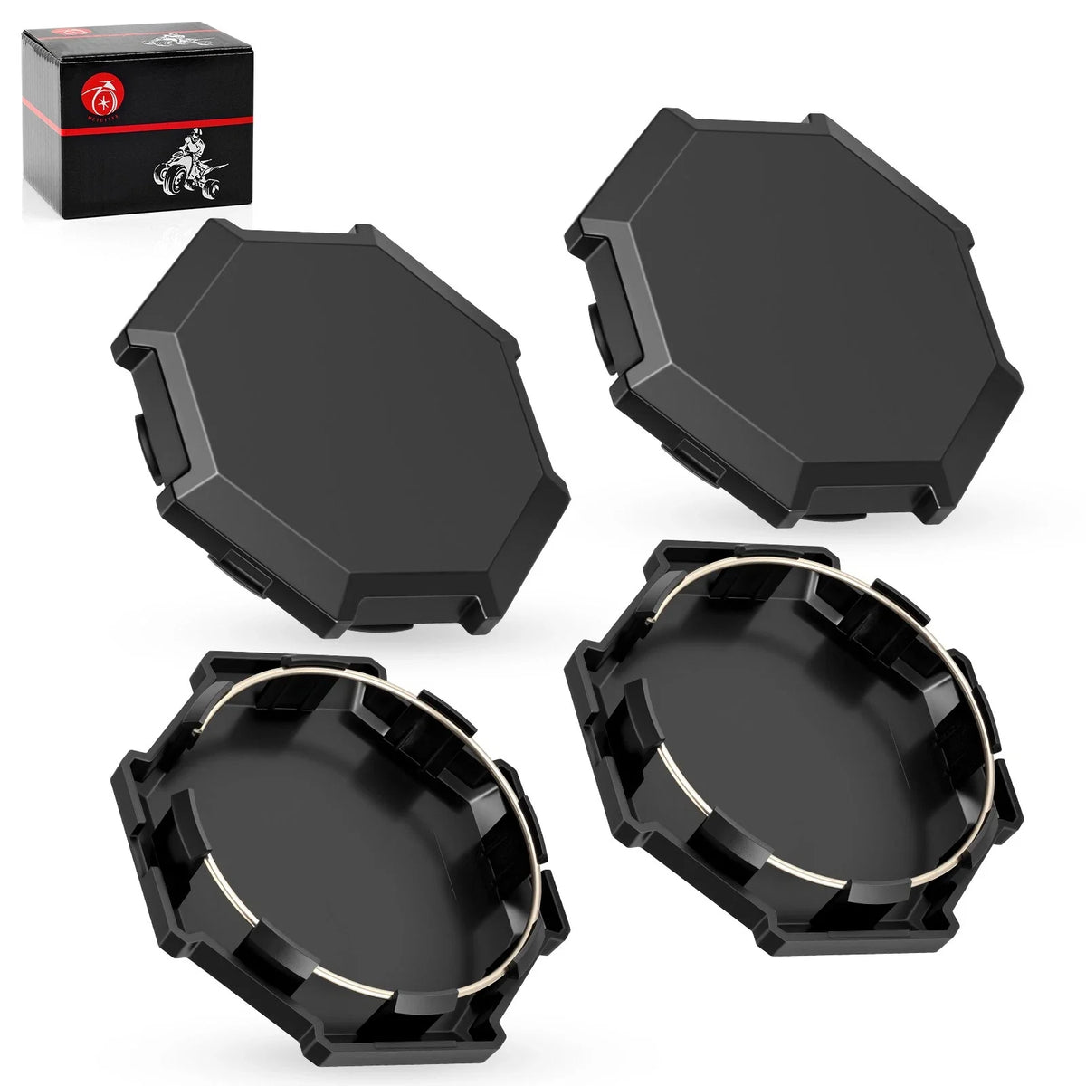 Set of 4 Center Hub Wheel Caps 1521999-458 for Polaris Sportsman 850 1000