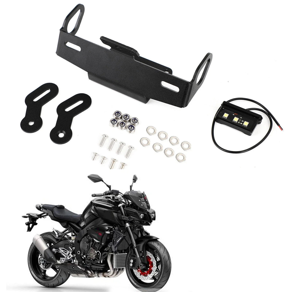 License Plate Holder Frame Bracket for Yamaha MT07/09/10 Tracer (2014–2023)