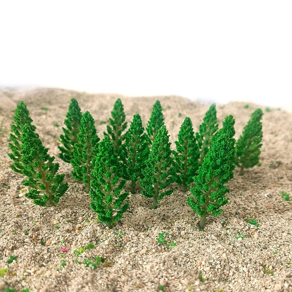 80Pcs 5.8cm Model Trees for Train Railway Landscape Decor