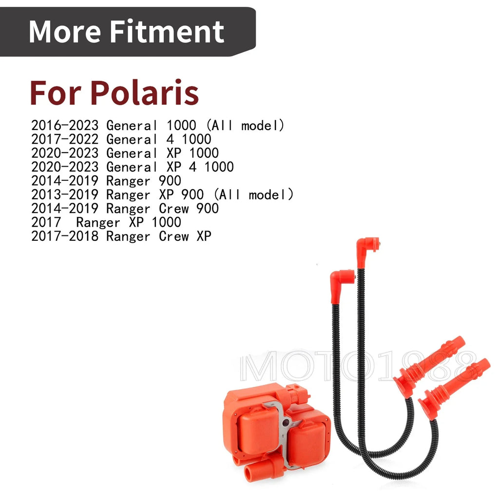 Ignition Coil with Spark Plug Wire Cap for Polaris Ranger XP 1000 (2015–2023)