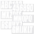 Sticker Decals A-Z Letters & 0-9 Numbers for Marine Boat (White)