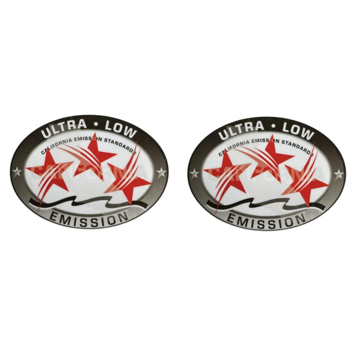 Set of 2 Ultra Low Emission Stickers for Mercury Honda (9.1x6.1cm)