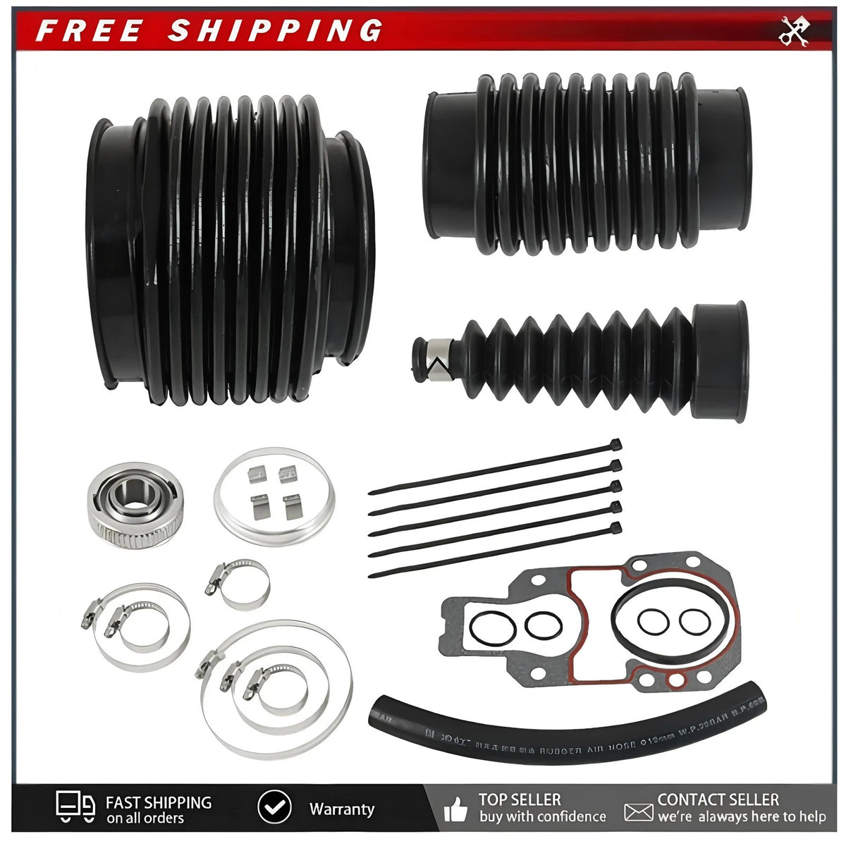 EM Transom Seal Bearing Bellows Kit for Mercruiser Alpha One Gen 2 30-803099T1