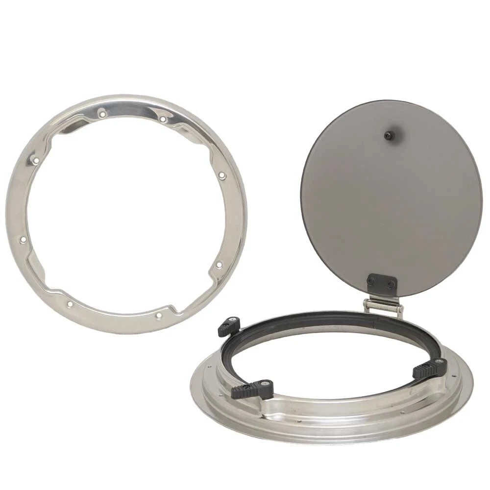 Bomar Boat Portlight Window GLG302GY06 - Carver 10 3/4 Inch Aluminum