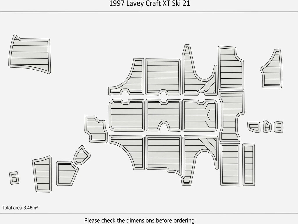 EVA Foam Teak Deck Flooring for Fibrafort 215 Focker (2006)