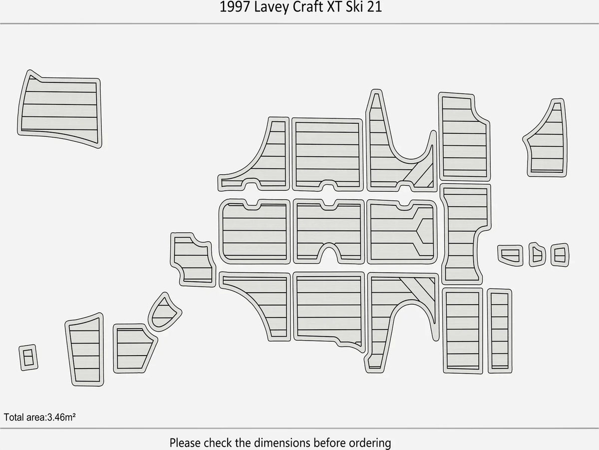 EVA Foam Teak Deck Flooring for Fibrafort 215 Focker (2006)