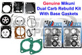 Carburetor Rebuild Kit & Base Gasket for SeaDoo XP 717 720 (1995–2000)