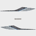 Sea Ray Boat Graphic Decals 3158904 - 240 Sundeck Black Blue (set of 3)