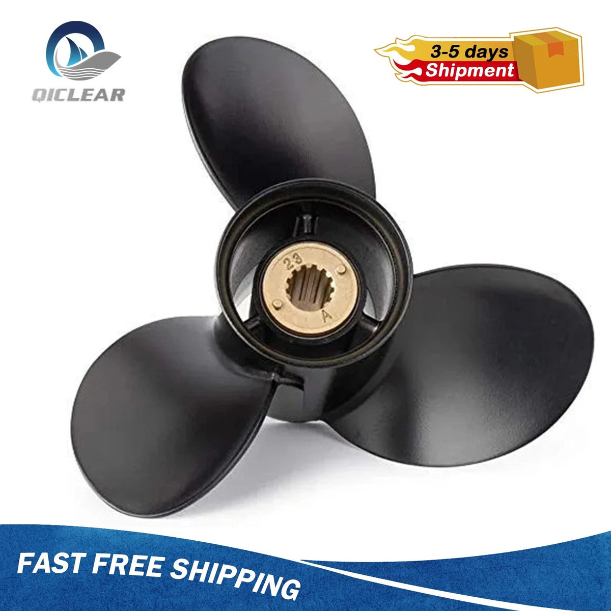 10.5 X 13 Boat Propeller 13 Spline Tooth Fit Mercury 25-70 HP, 48-816704A45, RH