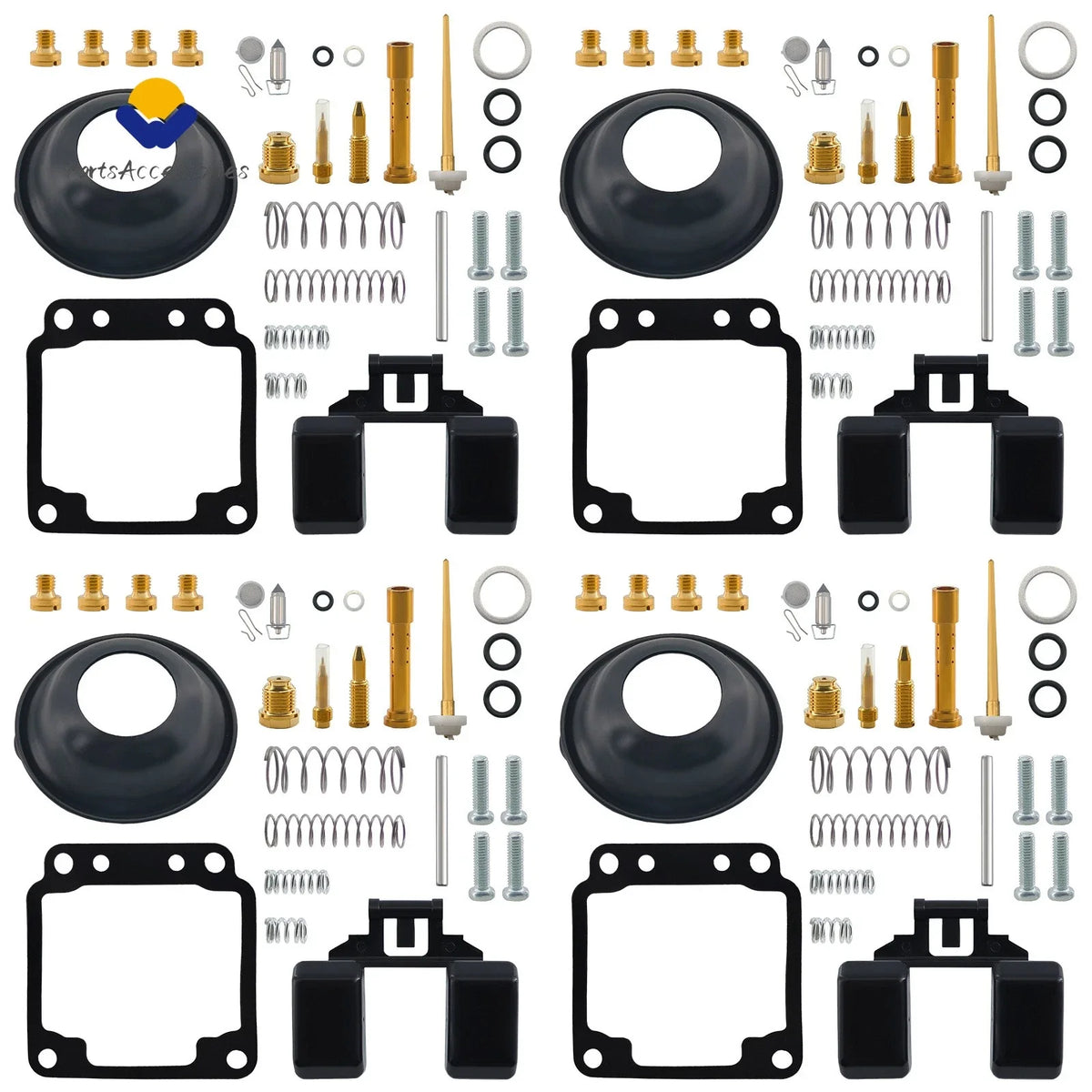 4Pcs Carburetor Rebuild Kit for Yamaha Maxim 650 XJ650 (1980–1983)