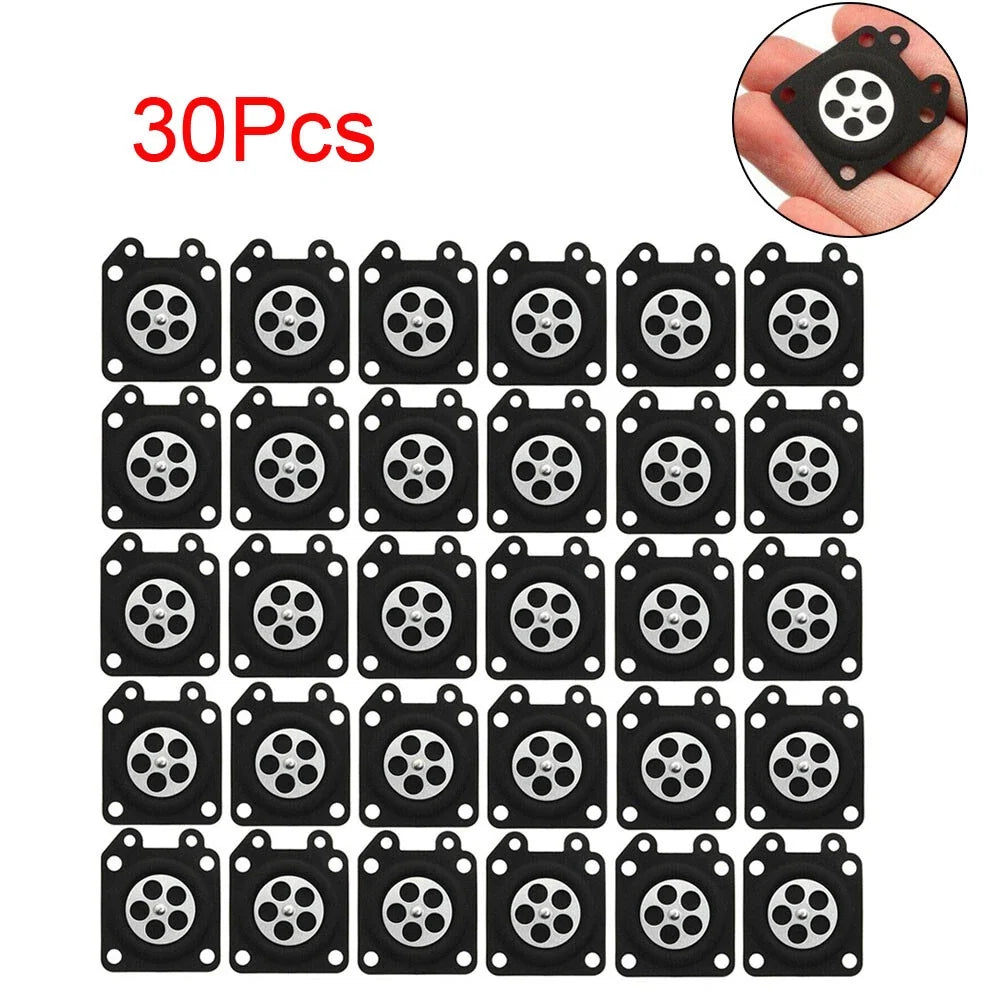 30Pcs Carburetor Diaphragm Gasket for Walbro WA WT WTA WY WYJ (95-526, 95-526-9)