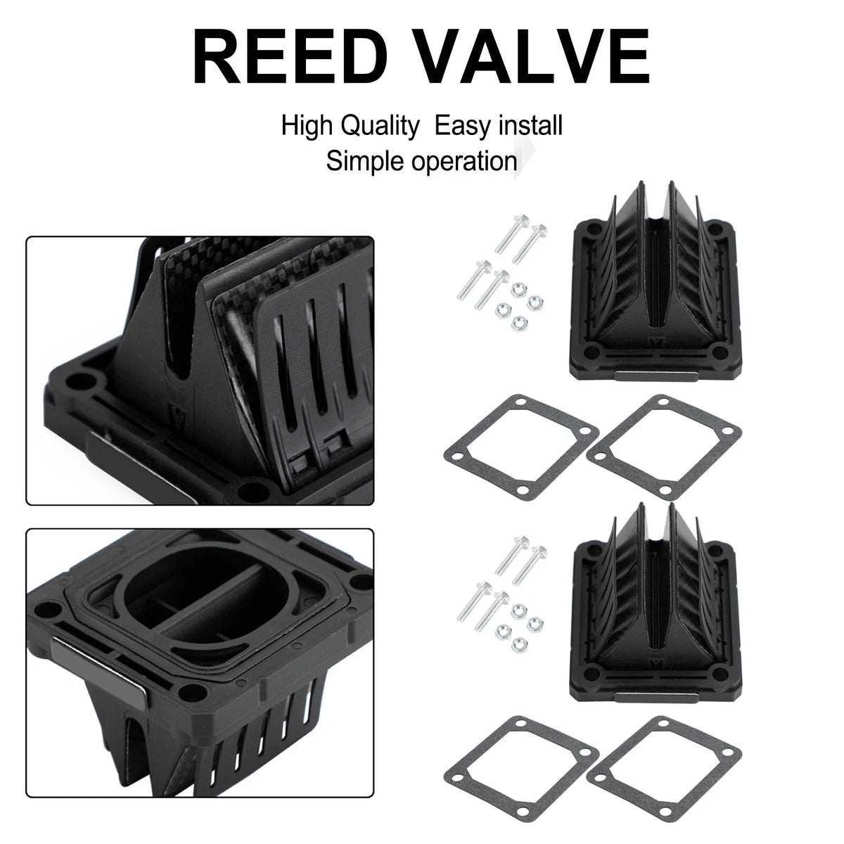 2X Reed Valve System V4144-2 for Yamaha YFZ 350 Banshee (All Years)