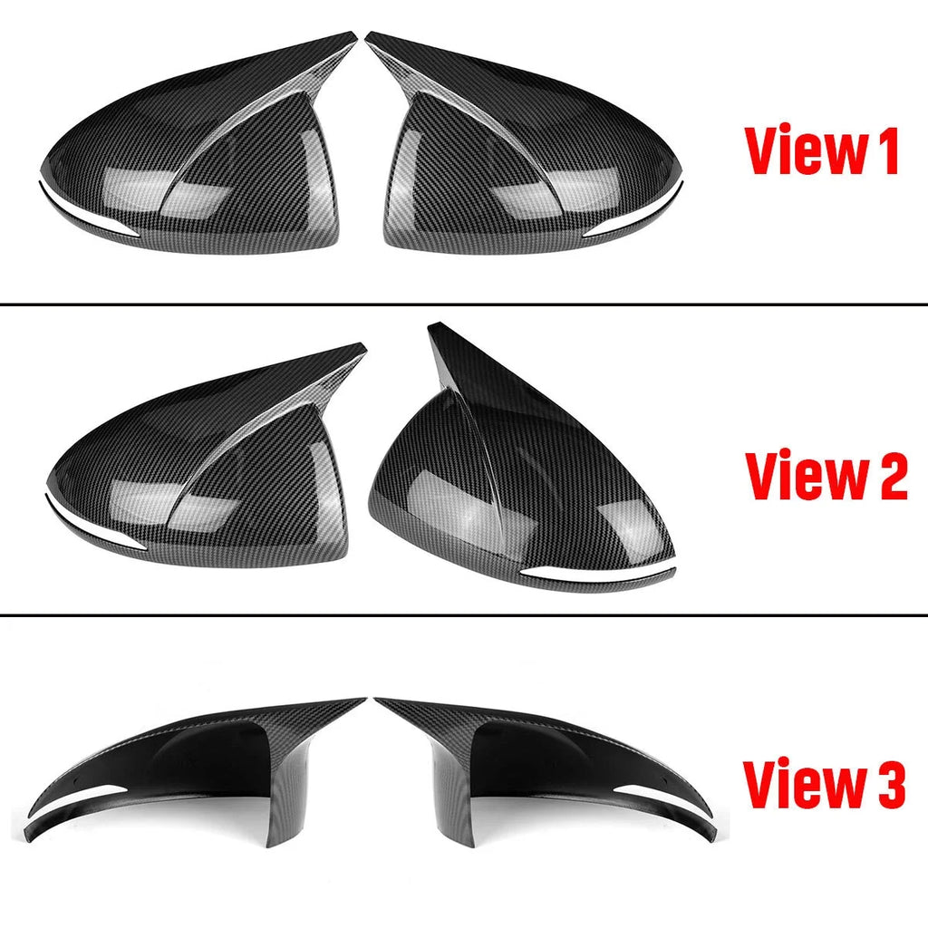 2X Carbon Fiber Look Rear View Side Mirror Cover for Hyundai Sonata (2020–2023)