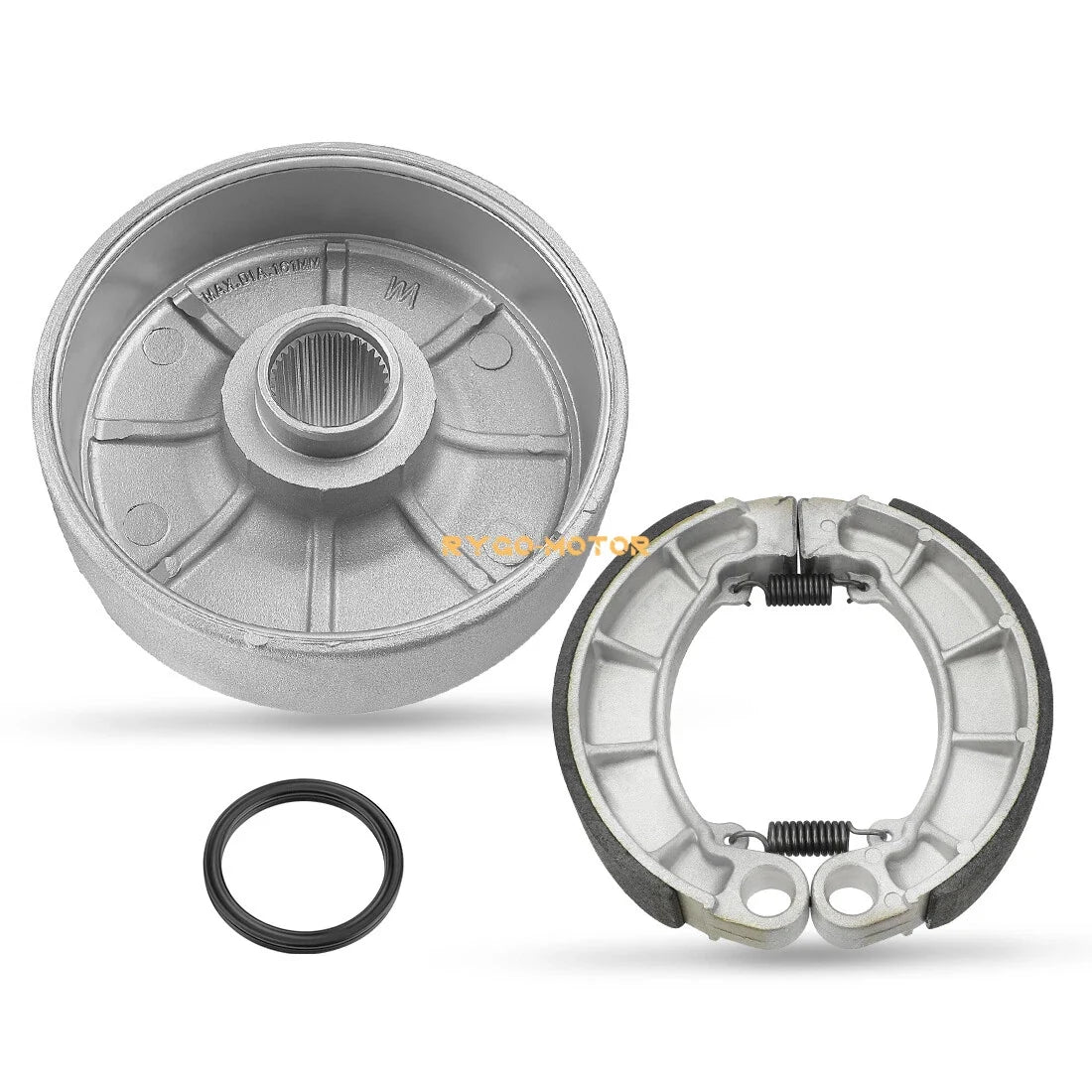 Rear Brake Drum Hub & Brake Shoes for Honda Rancher 420 TRX420 (2007–2013)