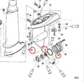 Lower Unit Gearcase Seal Kit for Mercury 4/5/6HP (26-16130, 25-16131, 8150264, 95200)