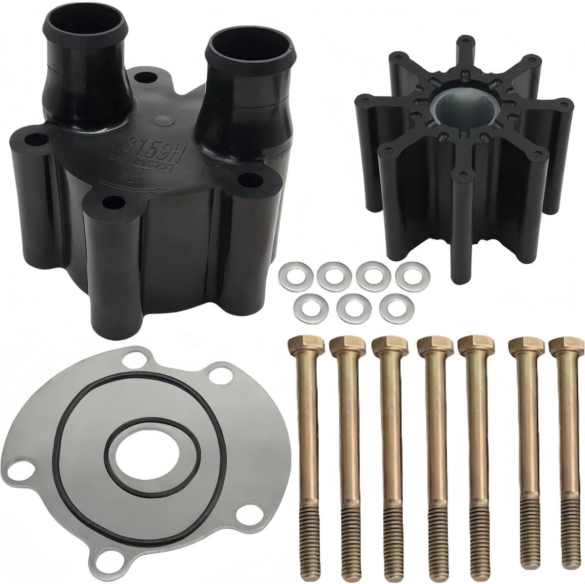 Mercruiser 5-5.7-5.8-6.2- 6.3-7.4-8.2-8. 6L V8 GM Raw Water Pump Kit Rep 807151A14