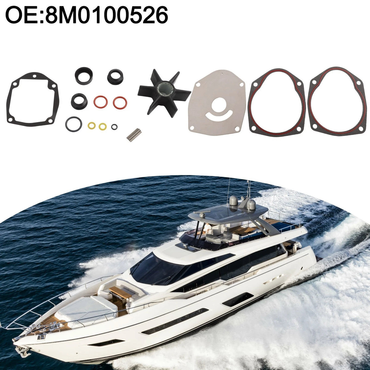 Robust Water Pump Impeller Kit for Mercruiser for Alpha One Gen 2 Built to Last