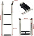 3 Step Telescoping Stainless Steel Boat Ladder for Dock Use