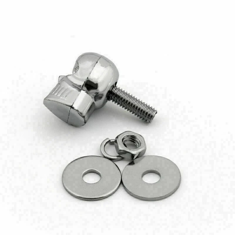 Set of 4 Chrome Skull License Plate Frame Screws T9 for Universal Motorcycles