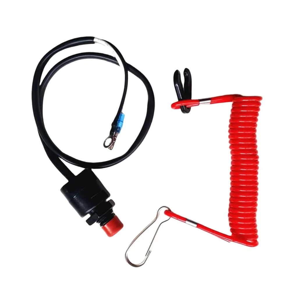 Kill Stop Switch & Safety Lanyard for Yamaha 2 Str Outboard Motor (EPM 6H4-82575-00)