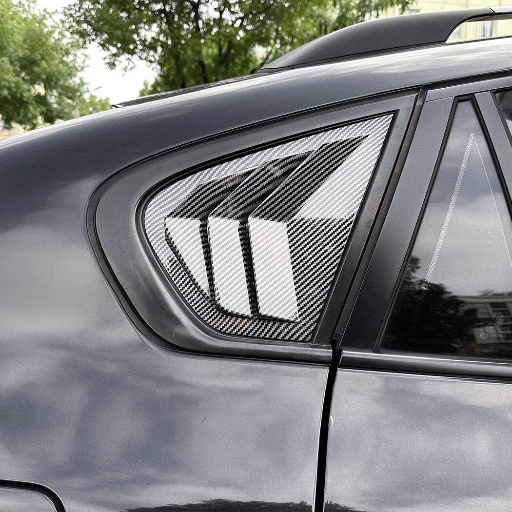 Carbon Look Rear Window Quarter Vent Louver Covers for BMW X6 E71 E72 (2008–2014)