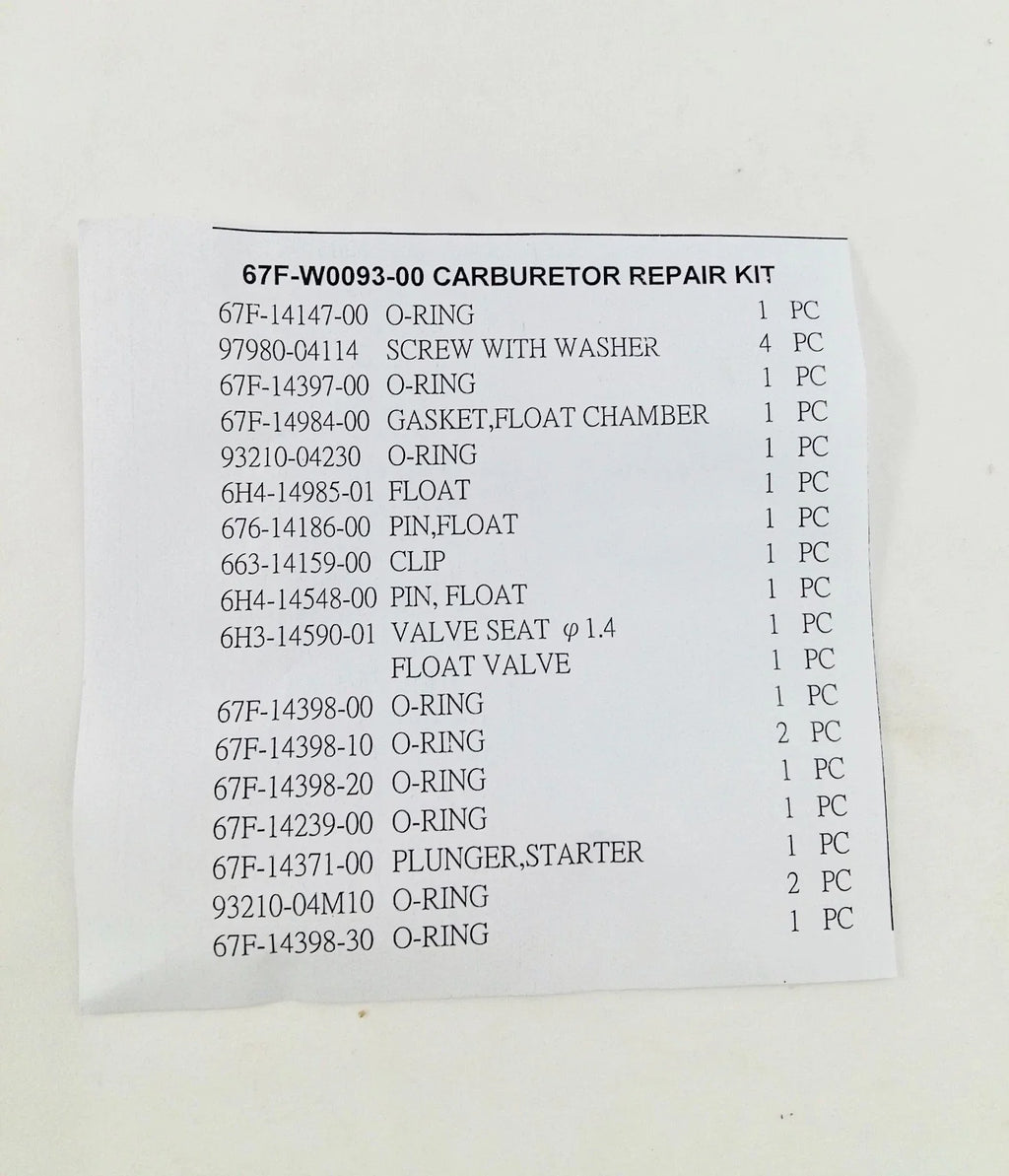 Carburetor Kit for Yamaha/Mariner/Mercury 75hp-100hp (67F-W0093-00-00)
