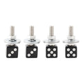 Set of 4 Black Plastic License Plate Frame Screws for M6 Vehicles