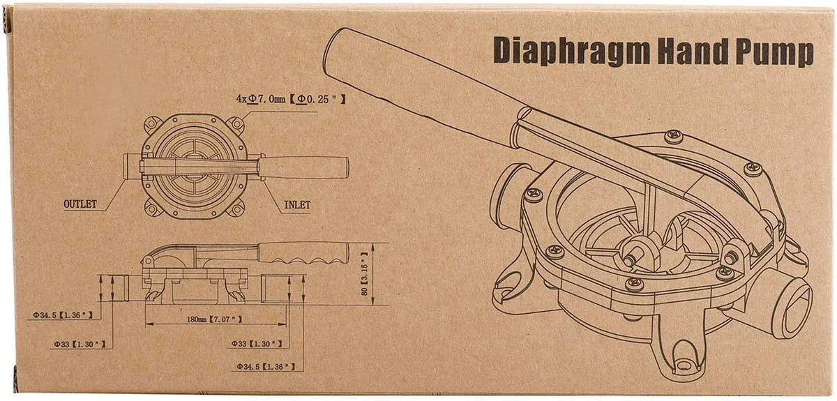 Manual Bilge Waste Water Transfer Pump for Boats (720 GPH)