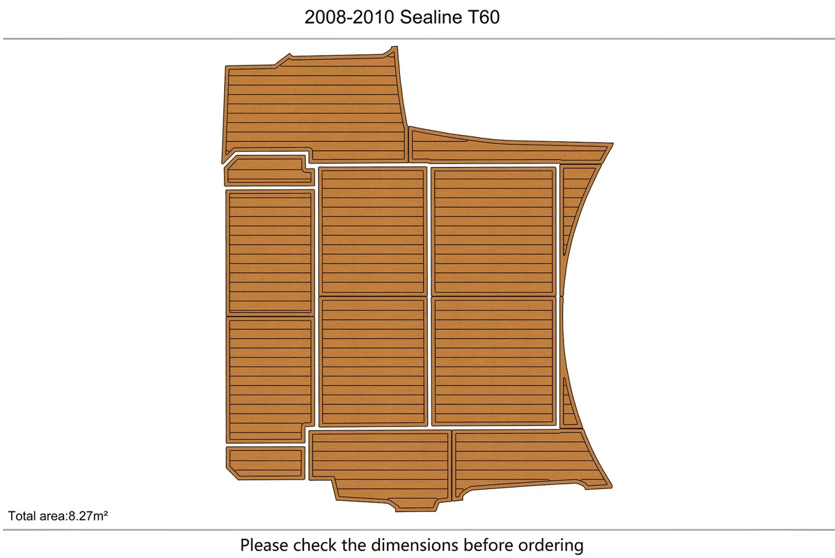 EVA Foam Pad for Sealine T60 (2008) - Teak Deck Flooring Mat