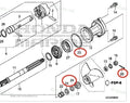 Lower Gearcase Seal Kit for Honda 60HP BF60A (91252-ZW4-003, 91352-ZZ3-000)