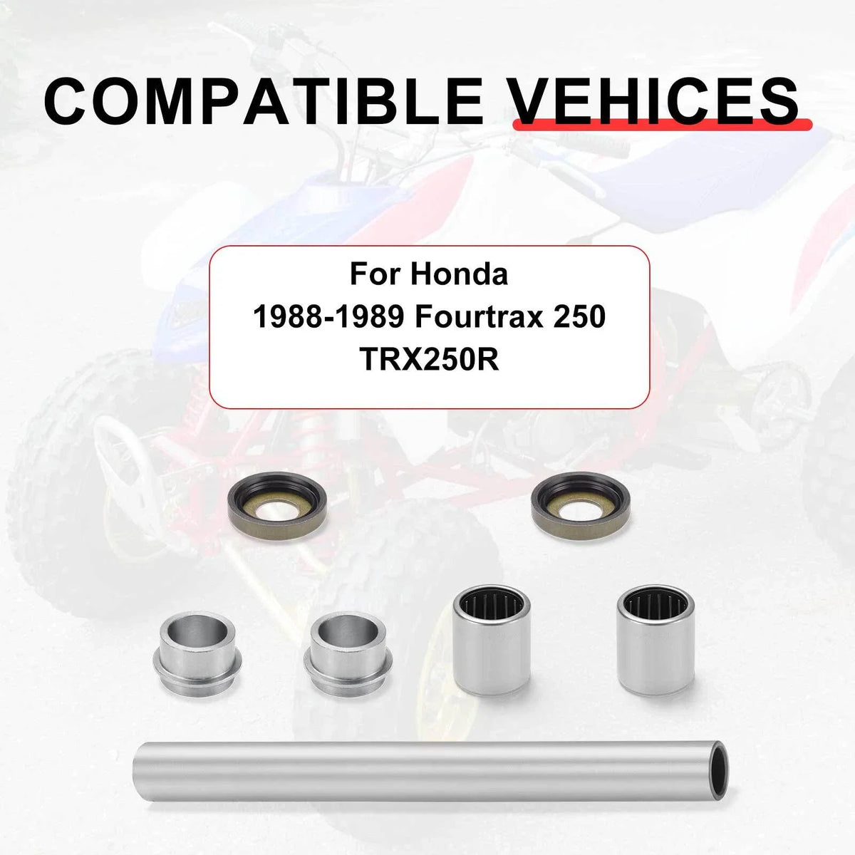 Swing Arm Bearing Bushing Seal Kit for Honda FourTrax TRX250R (1988–1989)