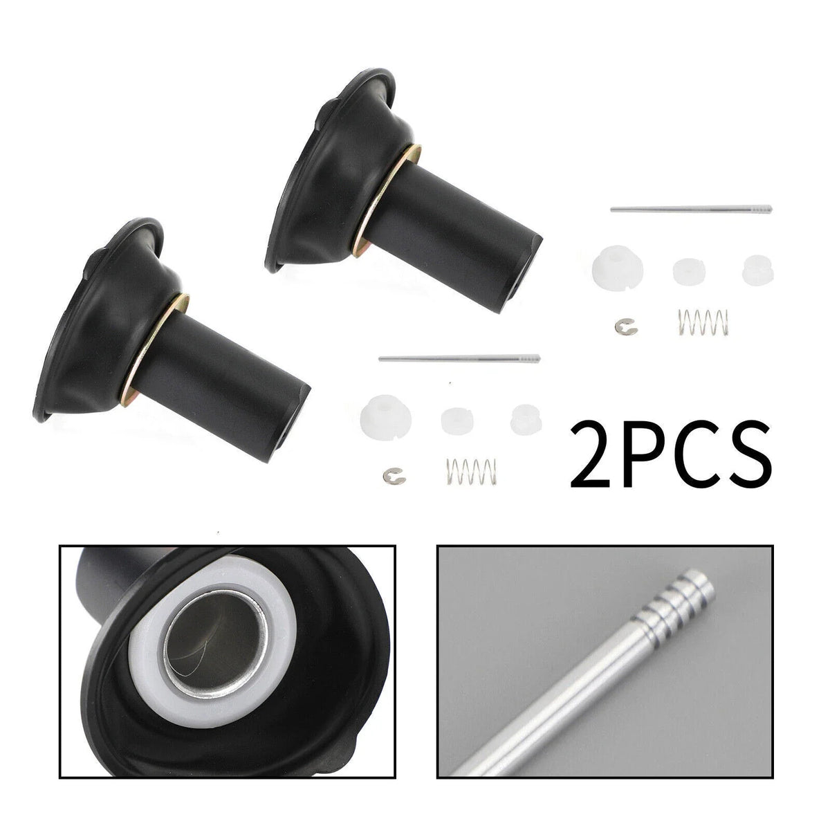 2X Carburetor Plunger Diaphragm Repair Kit for Yamaha XJR400 (1993–2000) T9