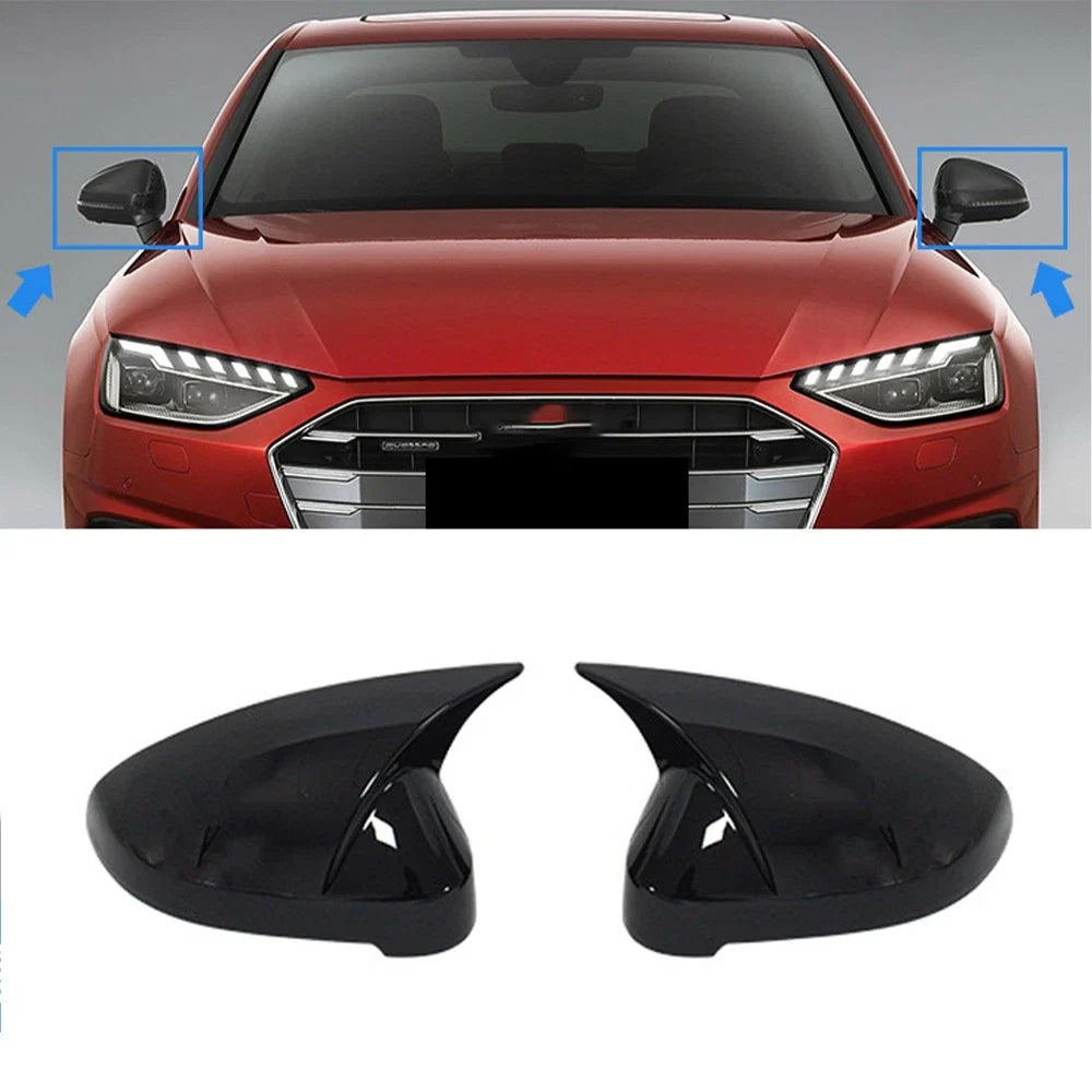 Gloss Black Side Mirror Cap Covers for Audi A5/S5/RS5 (2018–2025)