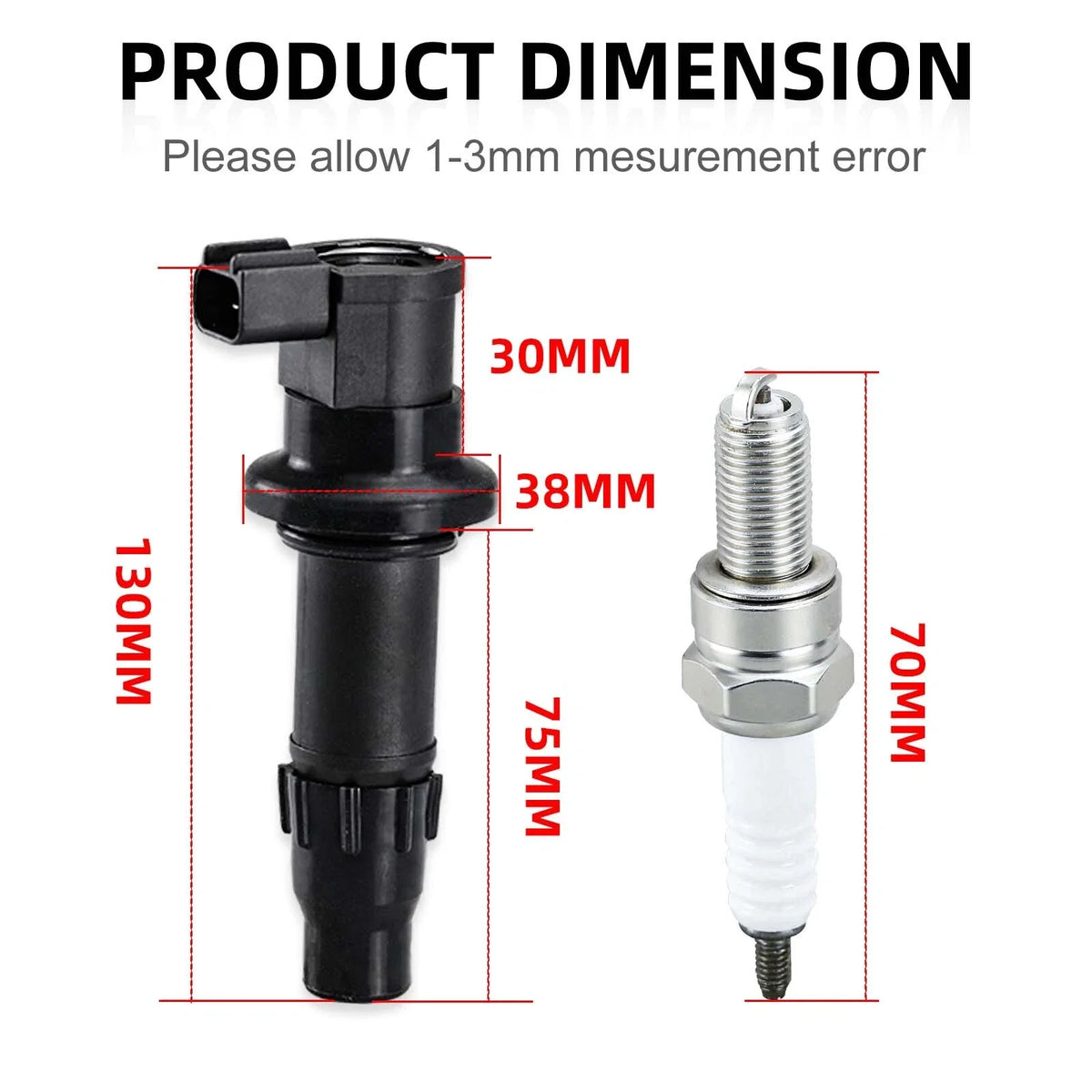 Ignition Coil & Spark Plug for Yamaha YZ450F (2003–2009) WR450F (2003–2011) YFZ450 (2004–2013)
